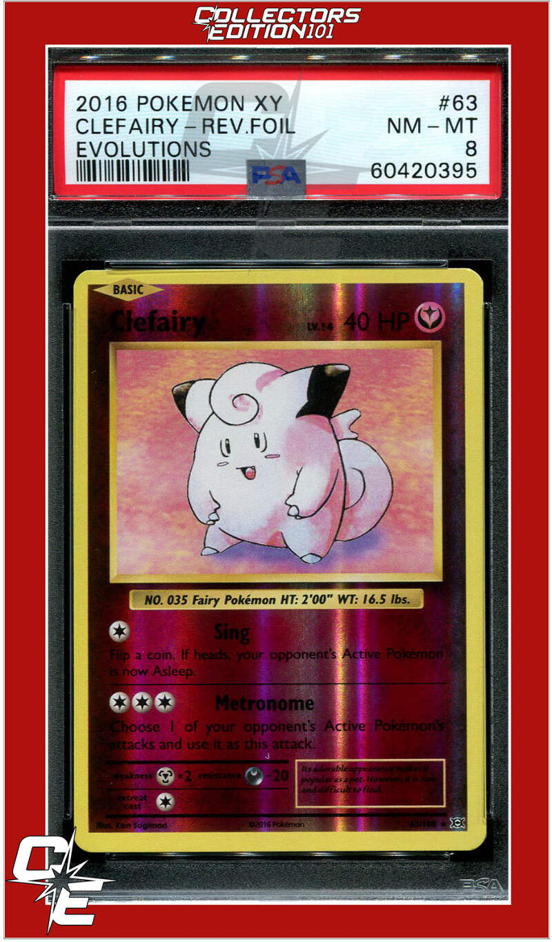 Evolutions 63 Clefairy Reverse Foil PSA 8 | eBay