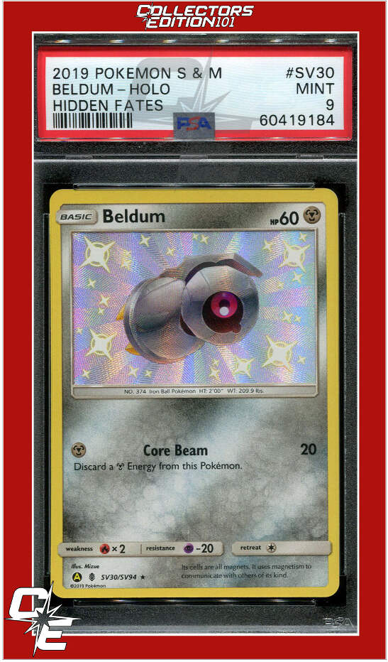 Hidden Fates SV30 Beldum Holo PSA 9 | eBay