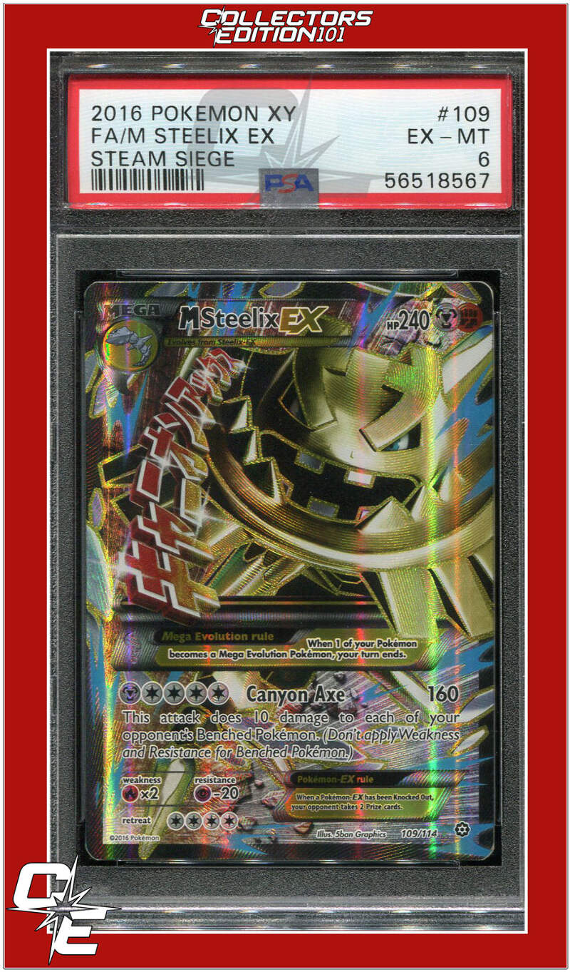 Steam Siege 109 Full Art M Steelix EX PSA 6 | eBay