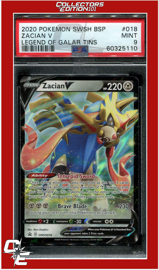SWSH Black Star Promo 018 Zacian V PSA 9 | eBay