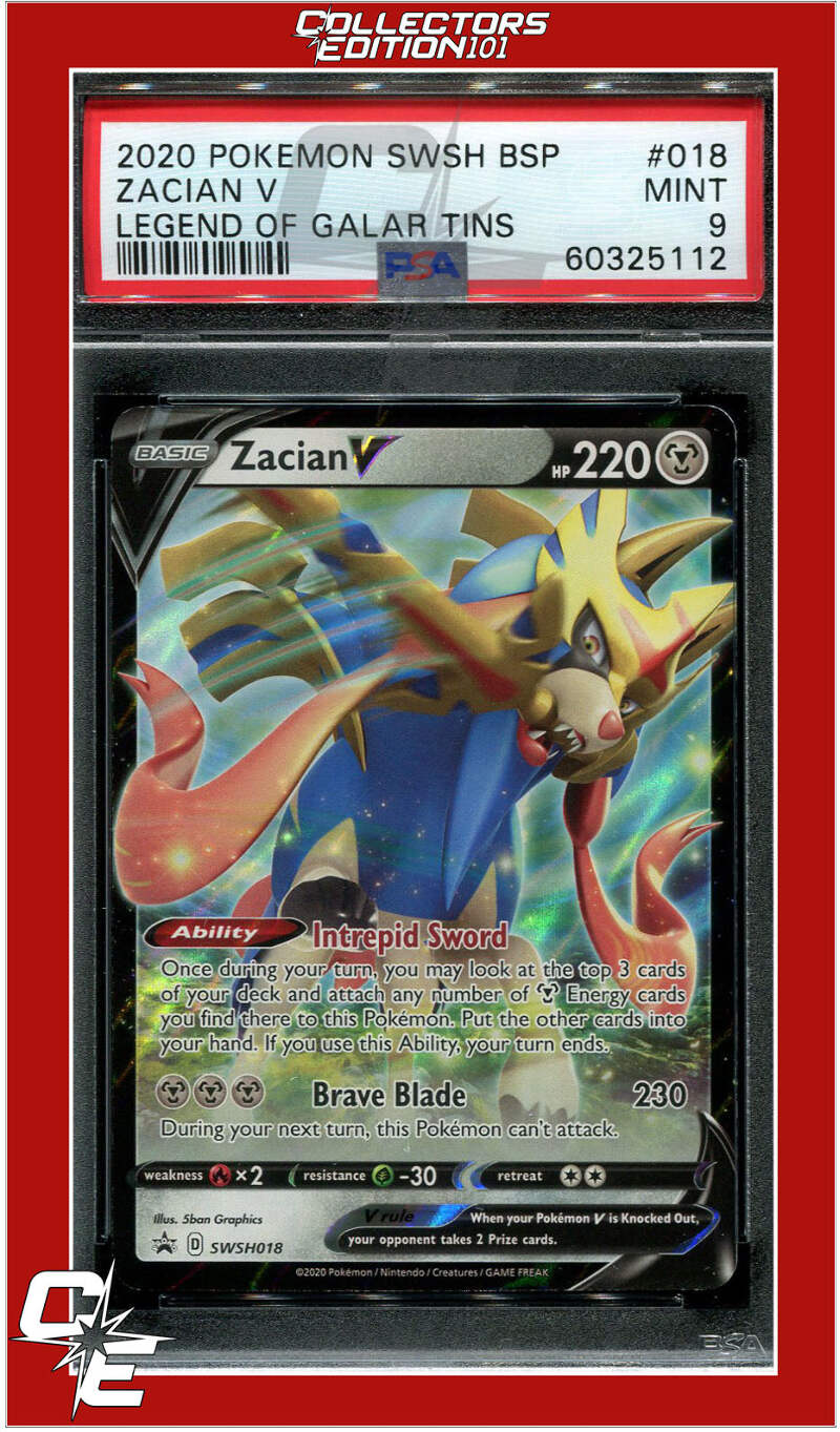 SWSH Black Star Promo 018 Zacian V PSA 9 | eBay