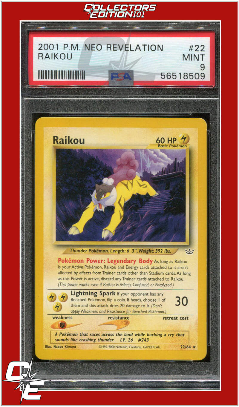 Neo Revelation 22 Raikou PSA 9 | eBay