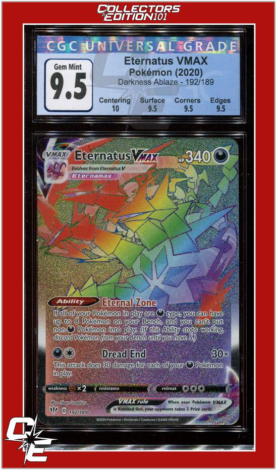 Darkness Ablaze 192 Full Art Eternatus VMAX Secret CGC 9.5 | eBay