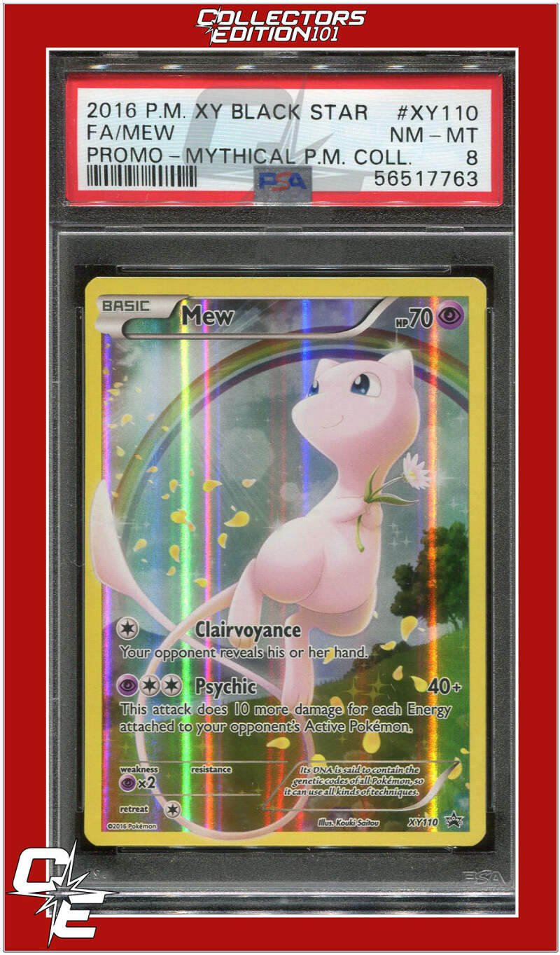 XY Black Star Promo XY110 Full Art Mew PSA 8 | eBay