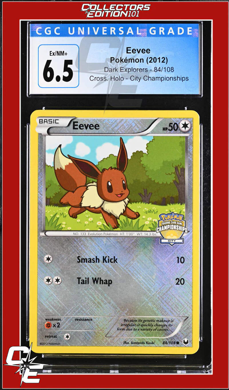 Dark Explorers Eevee 84/108 Crosshatch Holo City Championships CGC