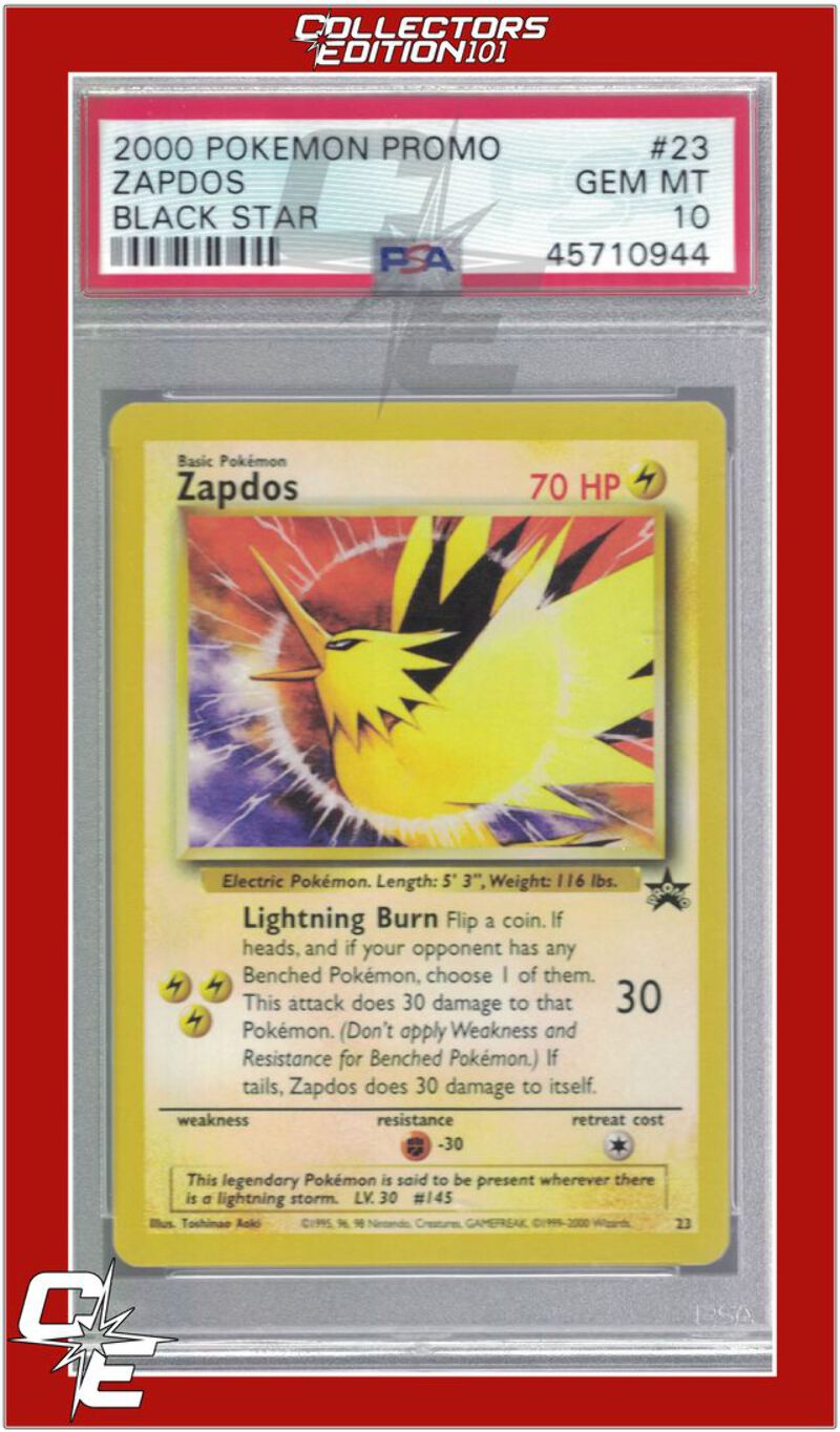 Wizards Black Star Promo Zapdos 23 PSA 10 | eBay