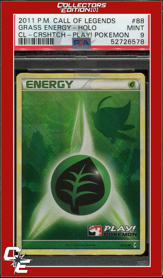 ホウオウ LEGEND Call of Legends Grass Energy 88 Holo Crosshatch Play! Pokemon PSA