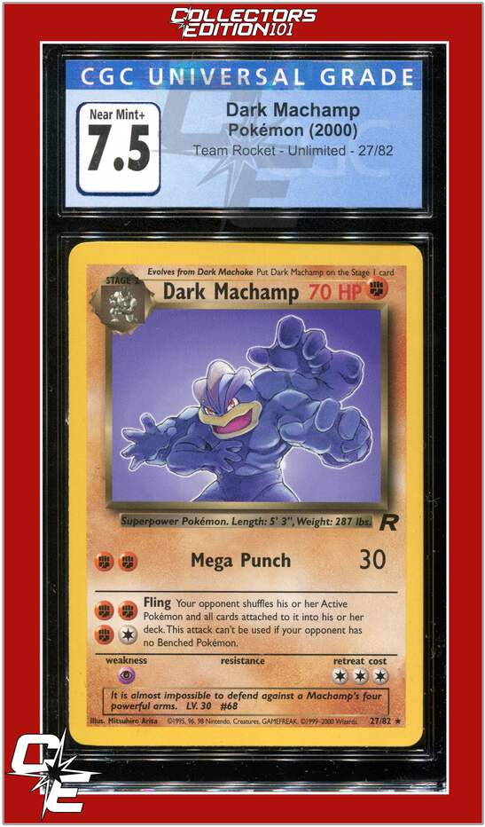 Team Rocket 27 Dark Machamp CGC 7.5 | eBay