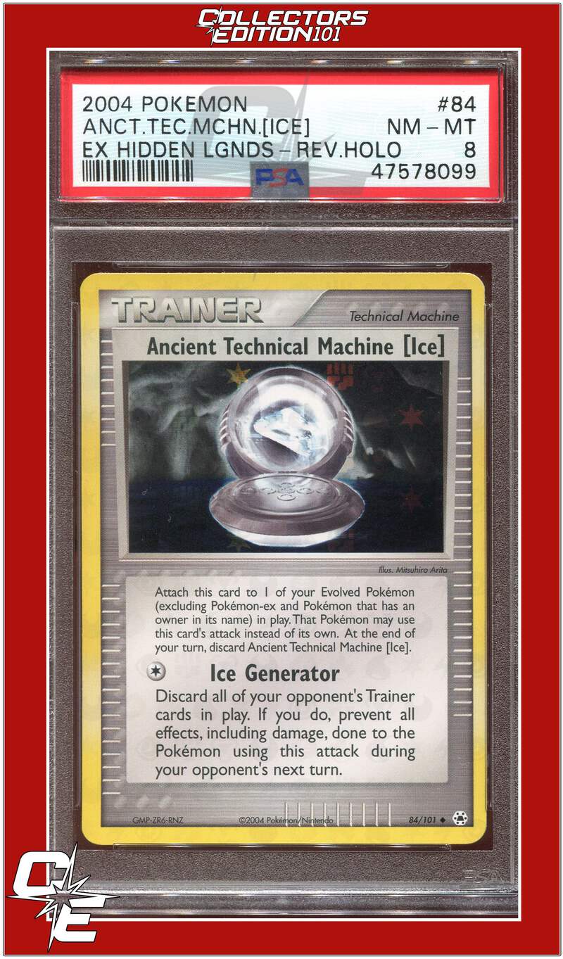 pokemon card atm EX Hidden Legends 84 ATM [Ice] Reverse Holo PSA 8