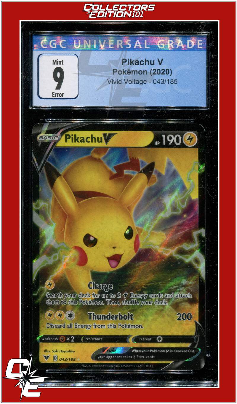 PSA 9 Pikachu V Vivid Voltage ポケモンカード Vivid Voltage 43 Pikachu V CGC 9 - Additional Ink *ERROR* | eBay