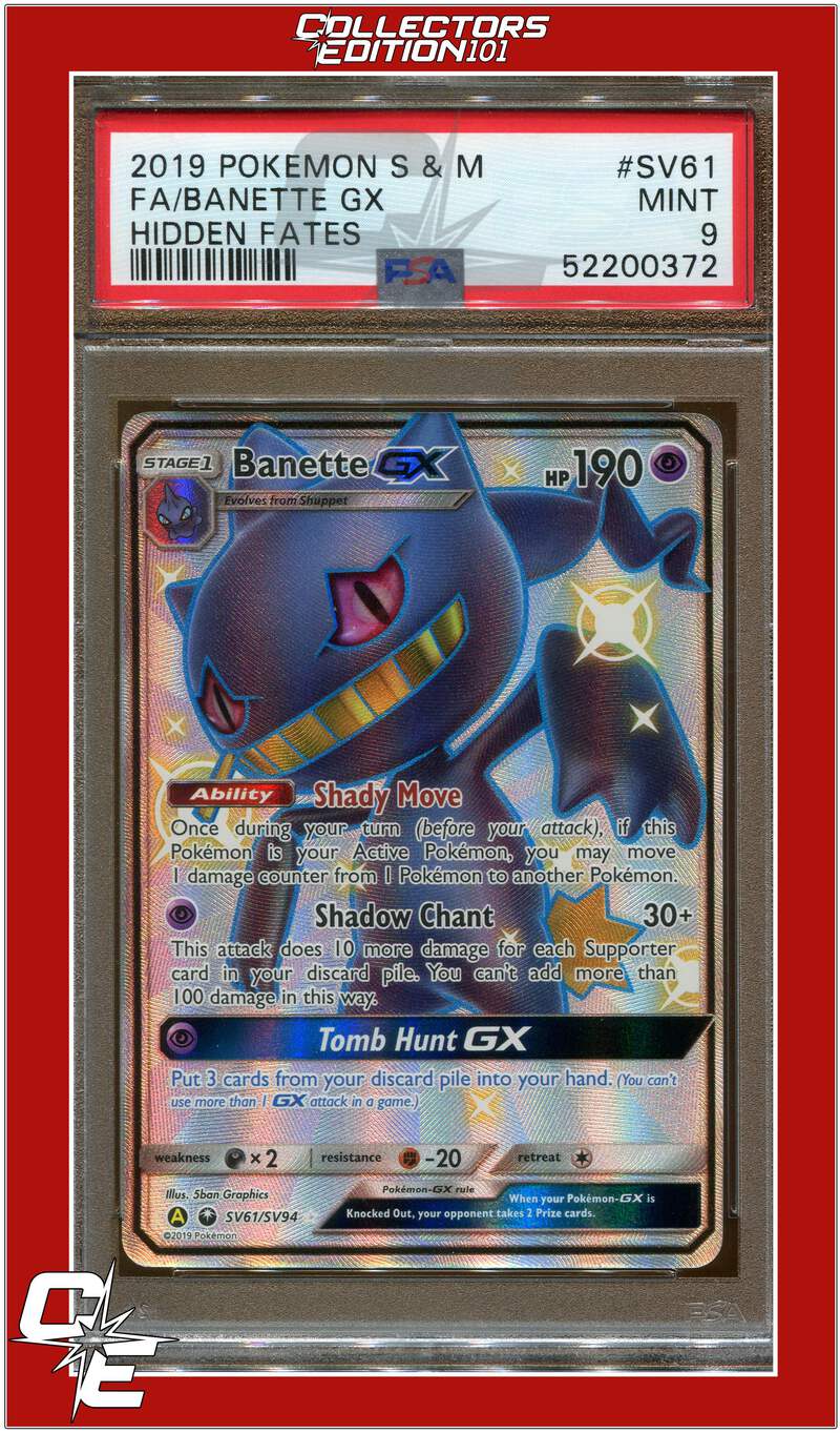 Hidden Fates SV61 Full Art Banette GX PSA 9 | eBay