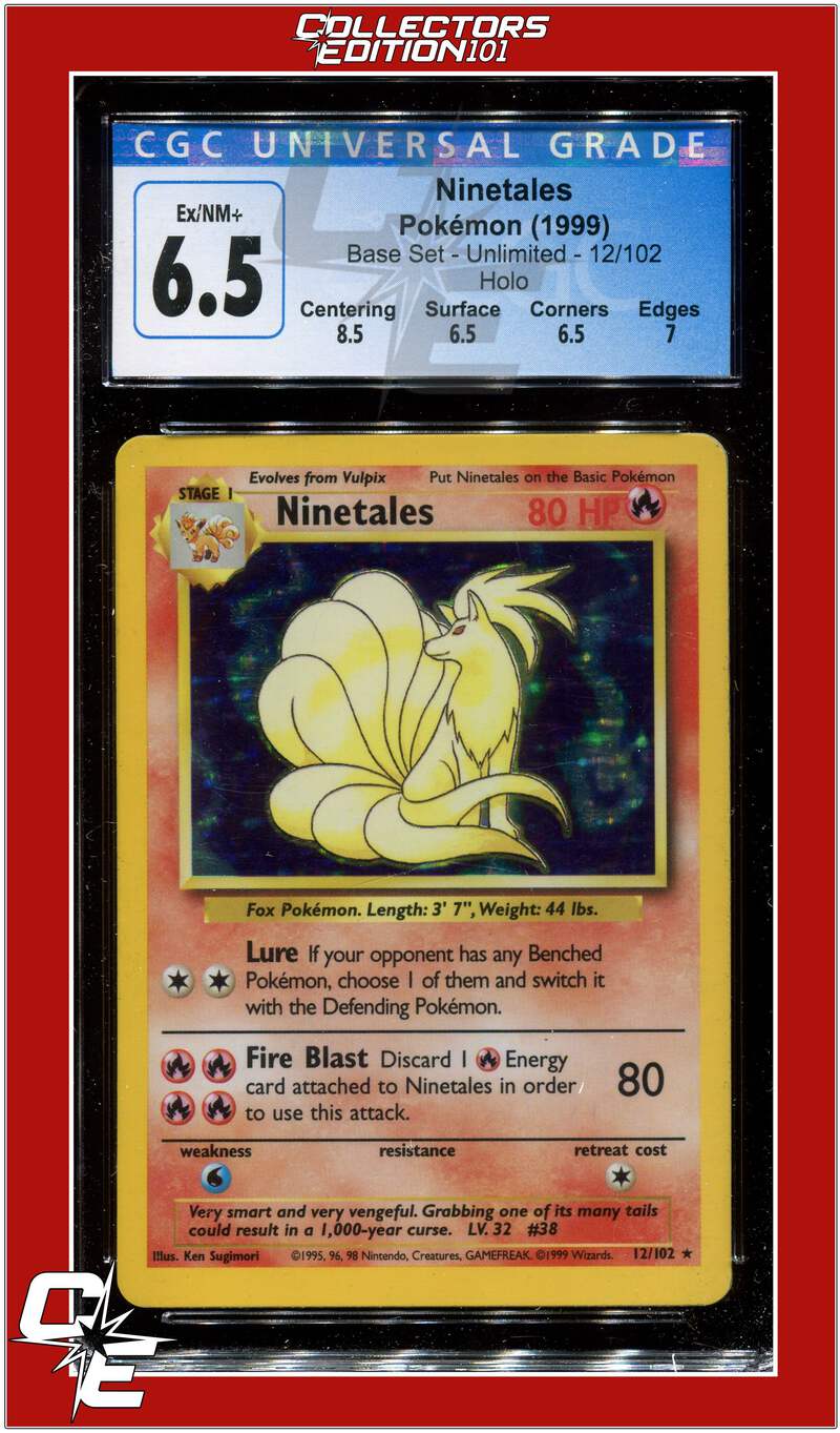 Base Set 12 Ninetales Holo CGC 6.5 - Subgrades | eBay