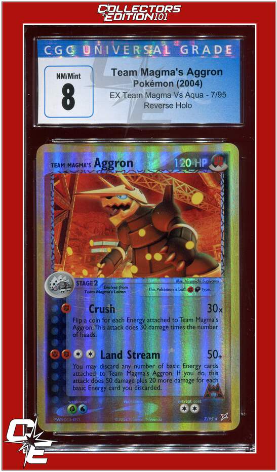 EX Team Magma vs Team Aqua 7 Team Magma's Aggron Reverse Holo CGC