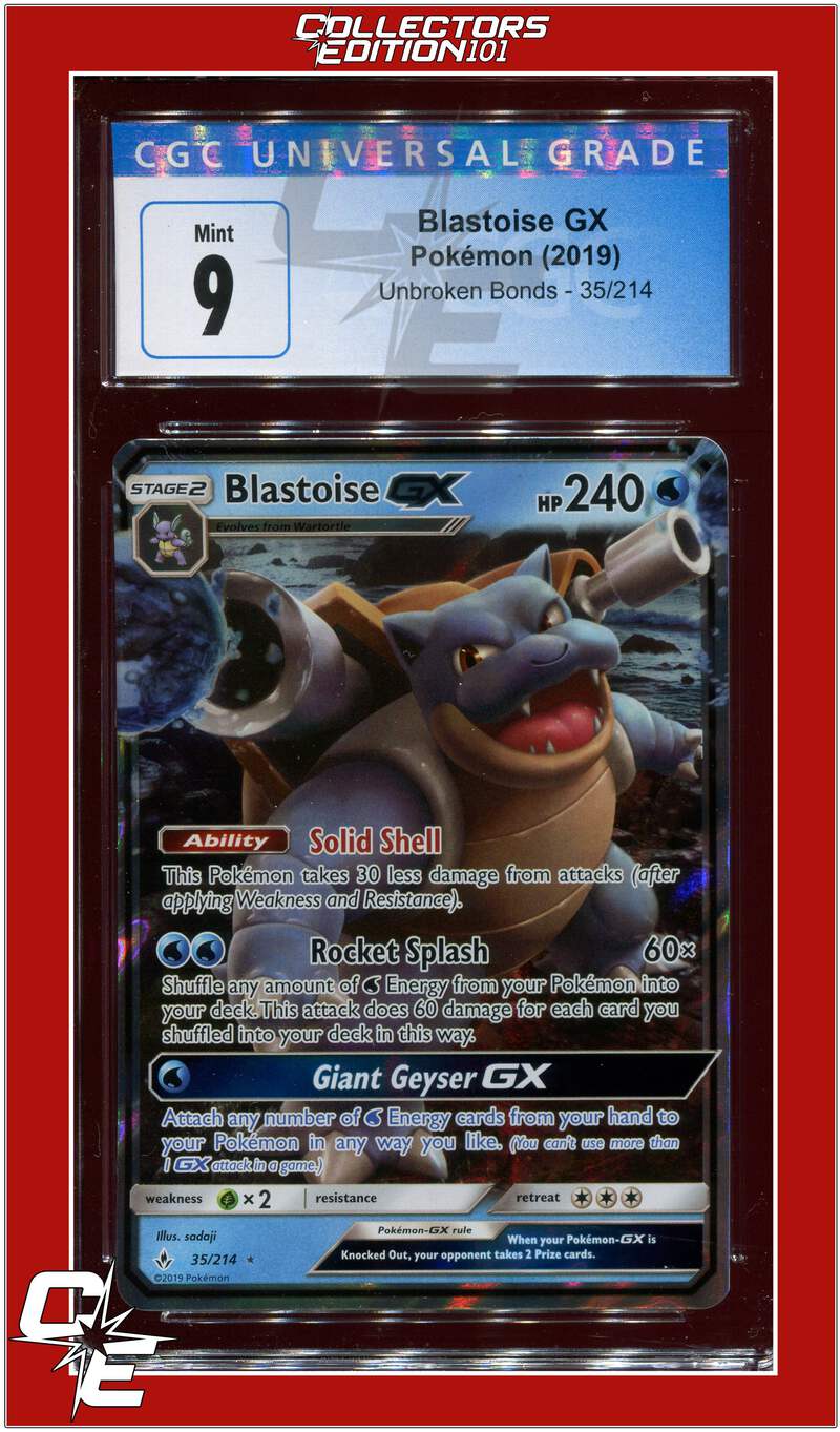 Unbroken Bonds 35 Blastoise GX CGC 9 | eBay