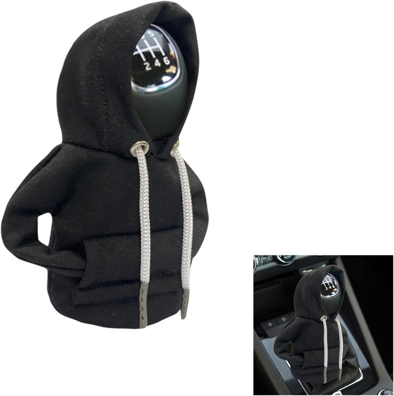 JOYCOURT Car Gear Shift Cover, Fashionable Hoodie Car Shift Knob, Winter  Warm Ge