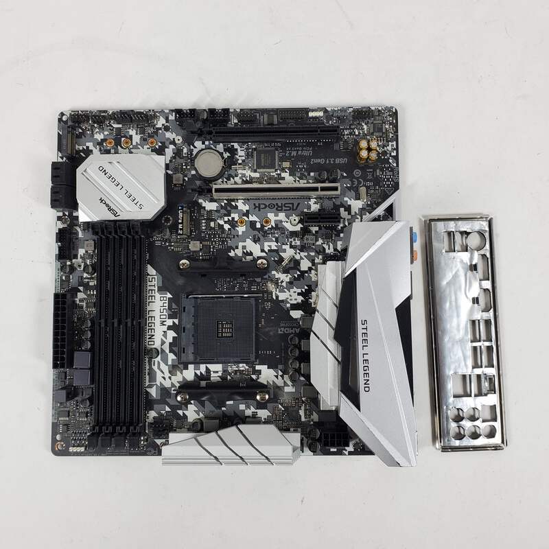 Broken ASRock B450M STEEL LEGEND AM4 Micro ATX PARTS ONLY | eBay