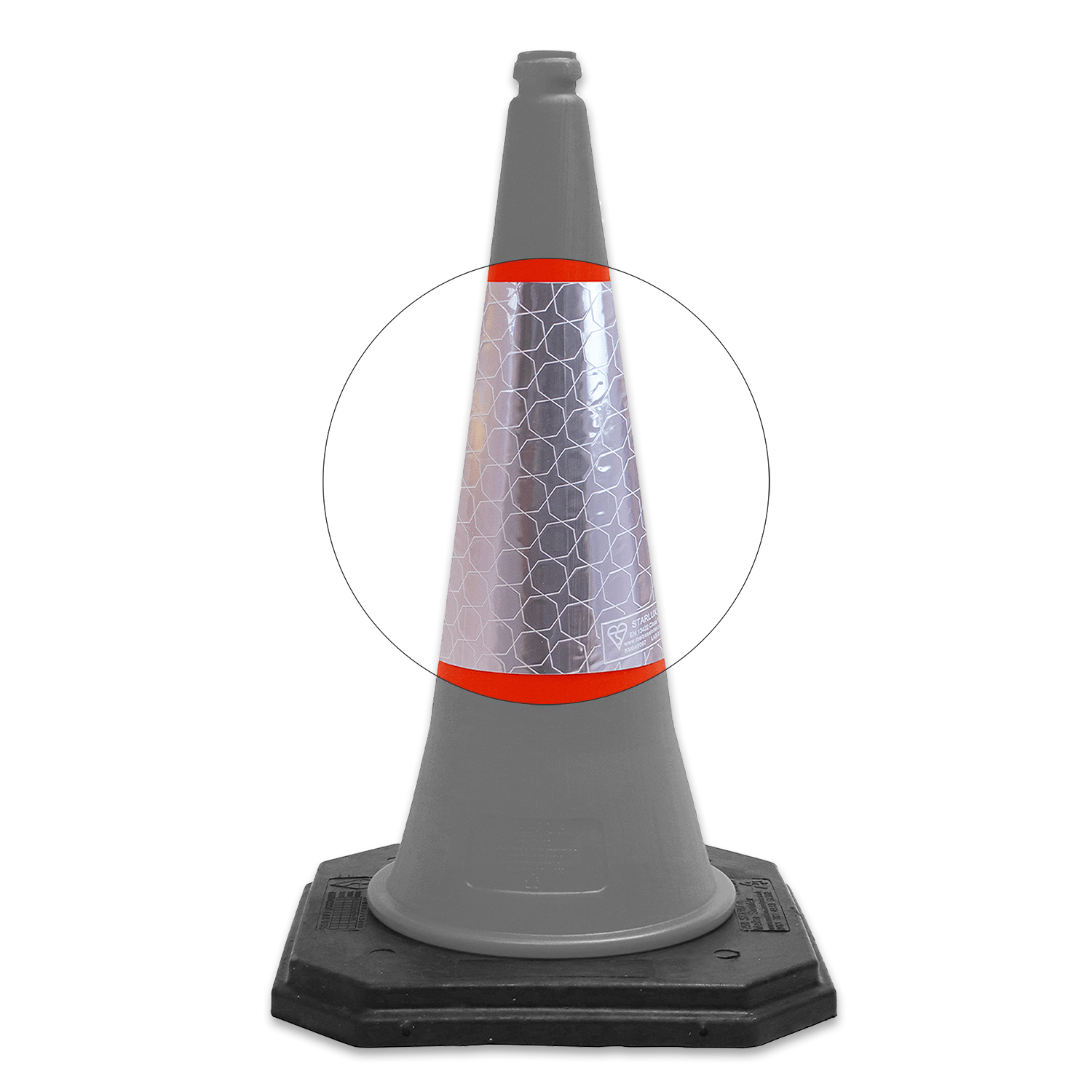Replacement Traffic Cone Sleeves Reflective Pack of 5 500mm, 750mm