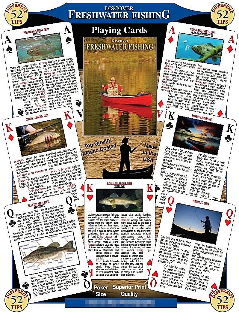 Discover Freshwater Fishing Playing Cards 