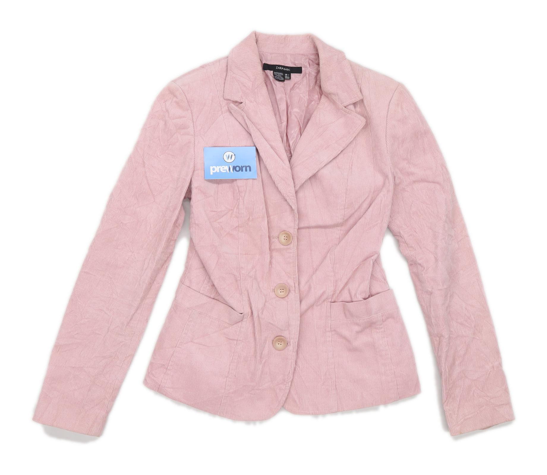 pink cord jacket zara