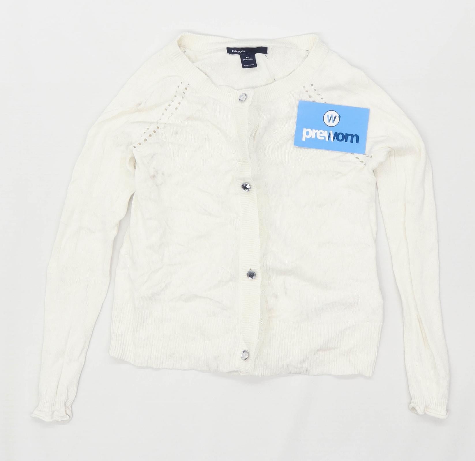 next girls white cardigan