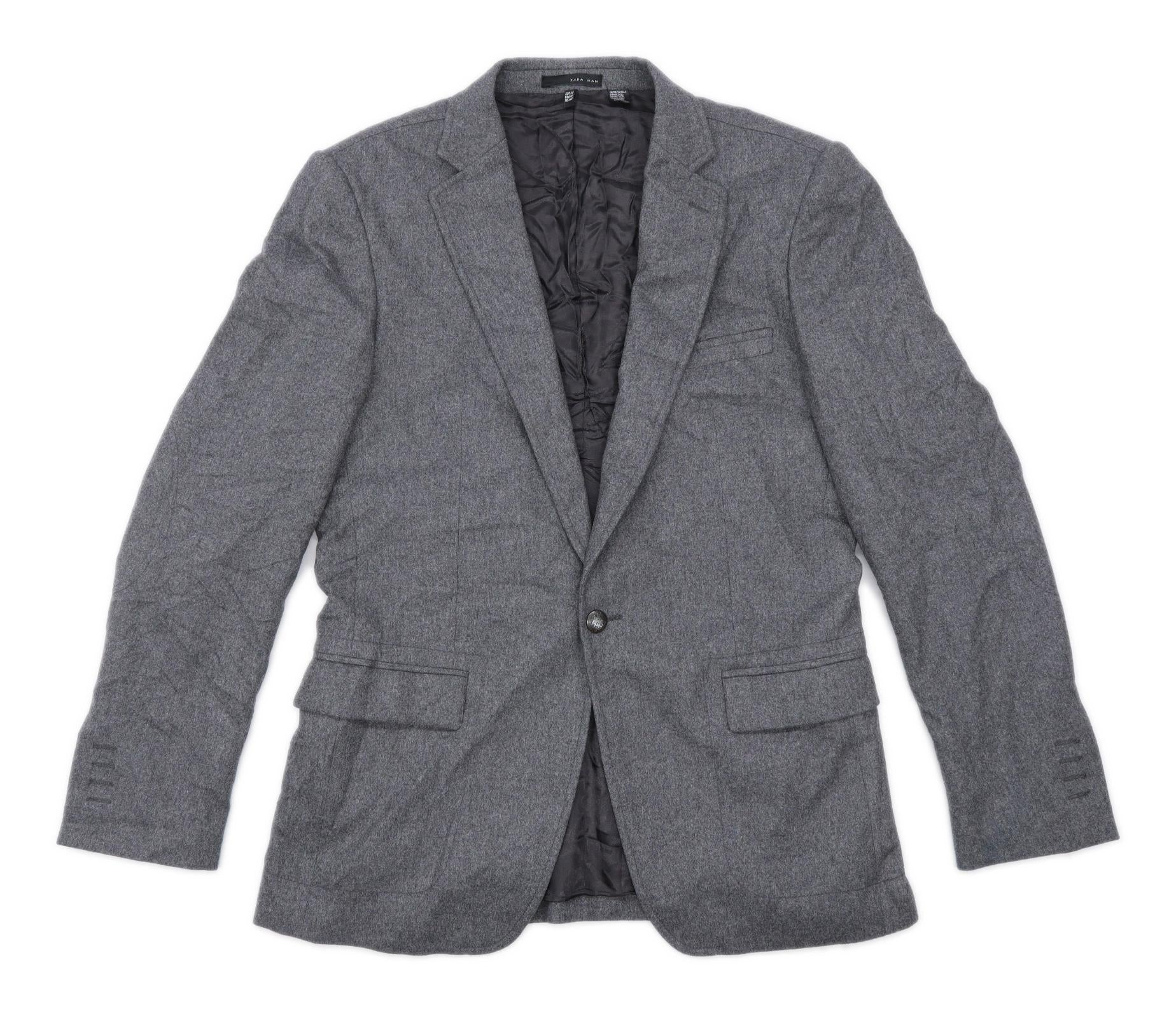 zara mens grey blazer