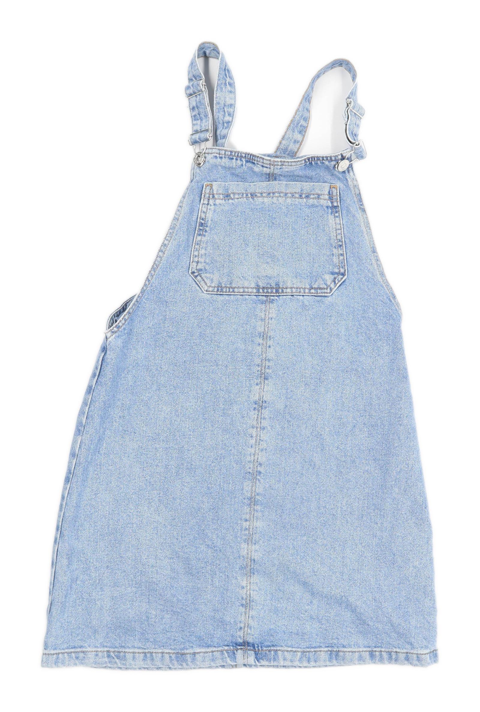 topshop denim dungaree dress