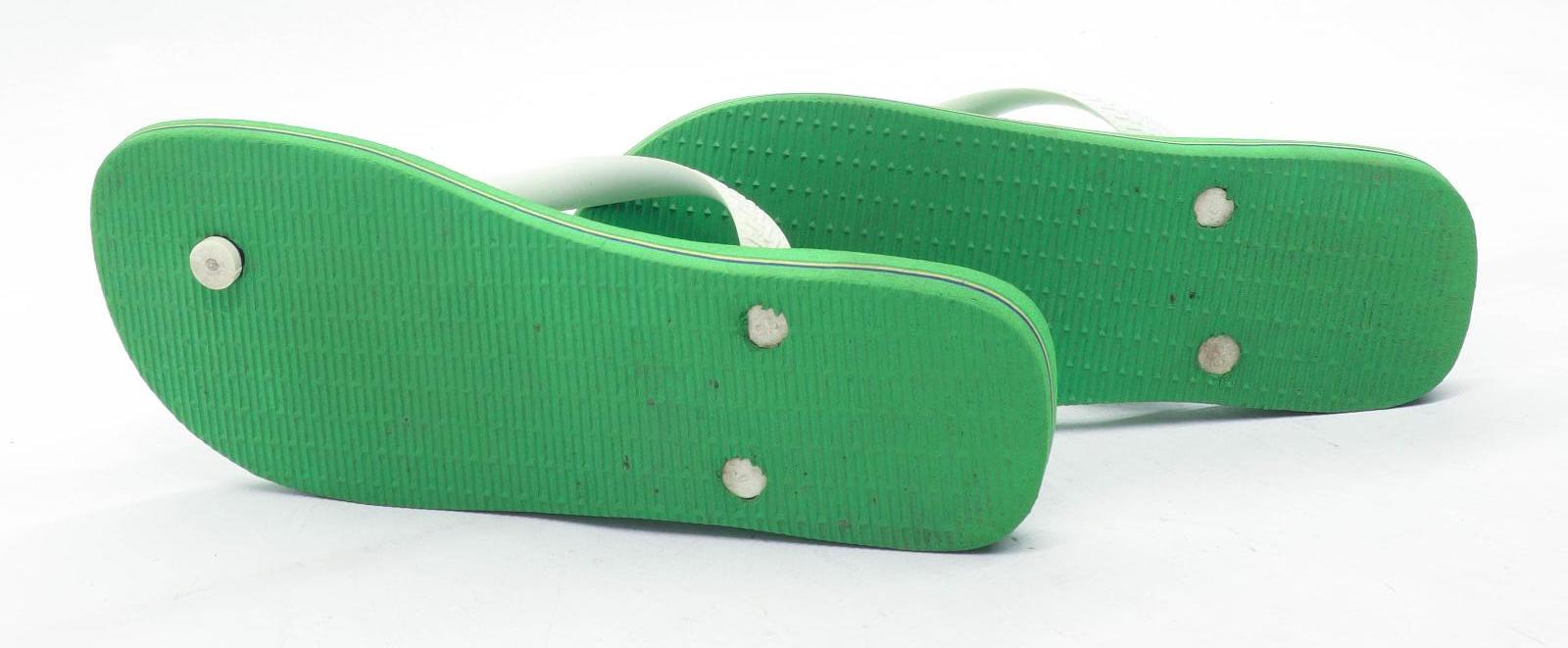 mens green flip flops