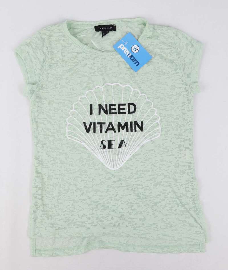 Atmosphere Womens Size 8 Graphic Green I Need Vitamin Sea Sea Shell T Shirt Reg Ebay