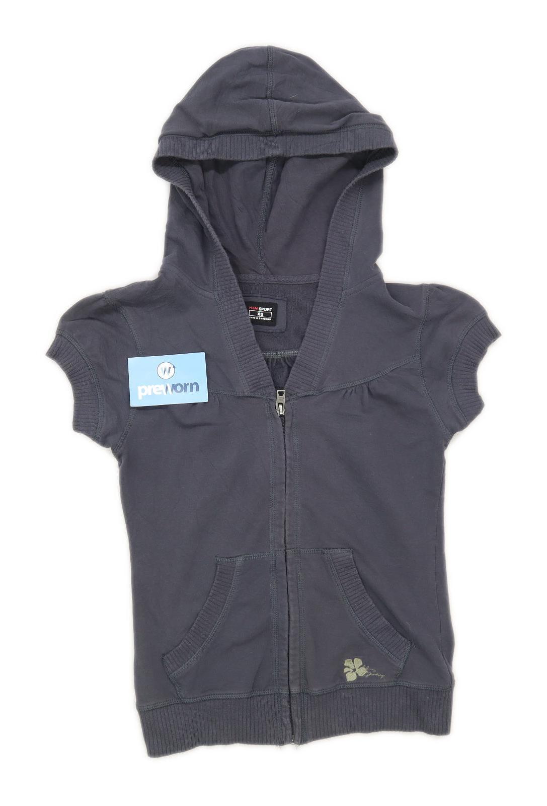 H M Womens Size Xs Cotton Blend Grey Lightweight Hoodie Regular Ebay