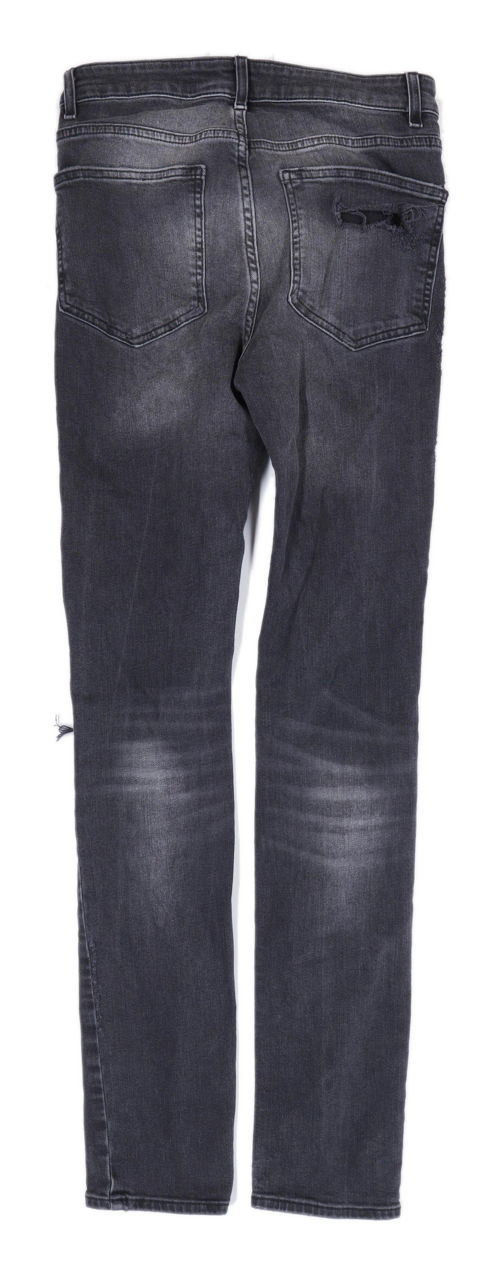 new look grey ripped jeans