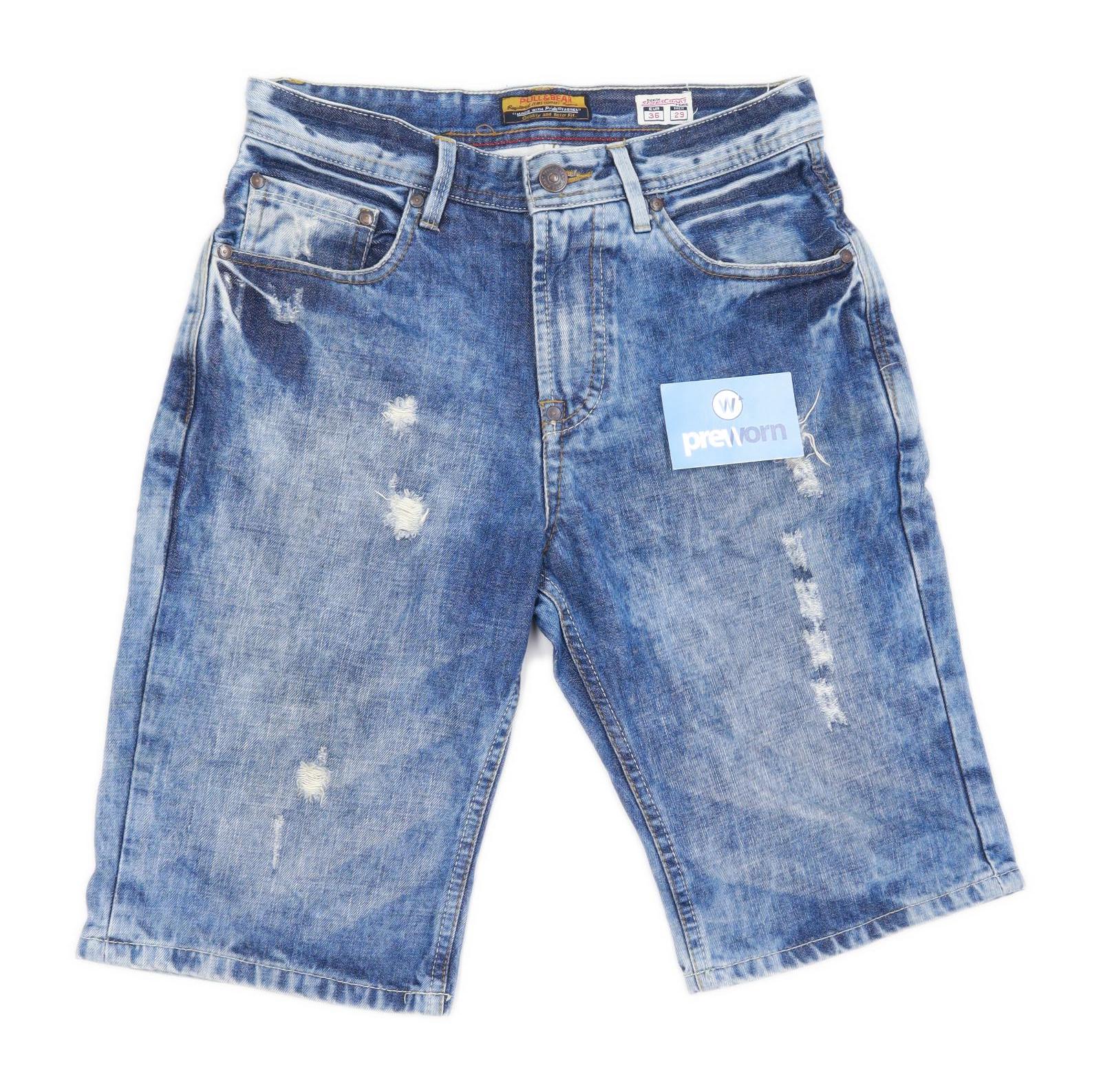 men's pull on denim shorts