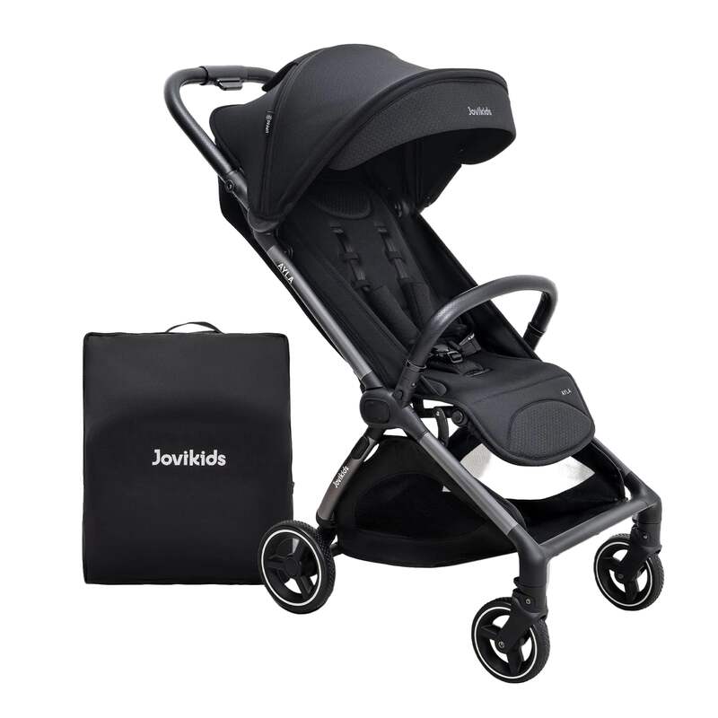 JoviKids Ayla Pushchair Lightweight, Compact & Travel-Friendly - Black