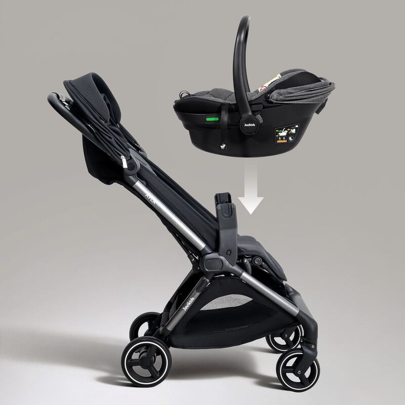JoviKids Ayla Pushchair Lightweight, Compact & Travel-Friendly - Black