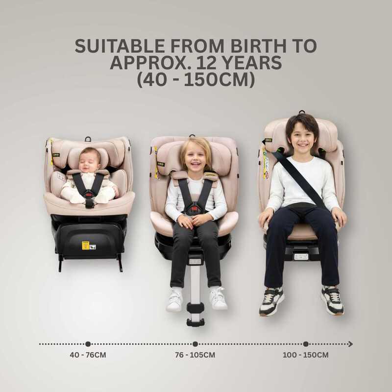 JoviKids Ranger 2 i-Size Car Seat with Leg Extension Cushion - Rosewood