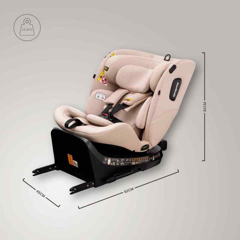 JoviKids Ranger 2 i-Size Car Seat with Leg Extension Cushion - Rosewood