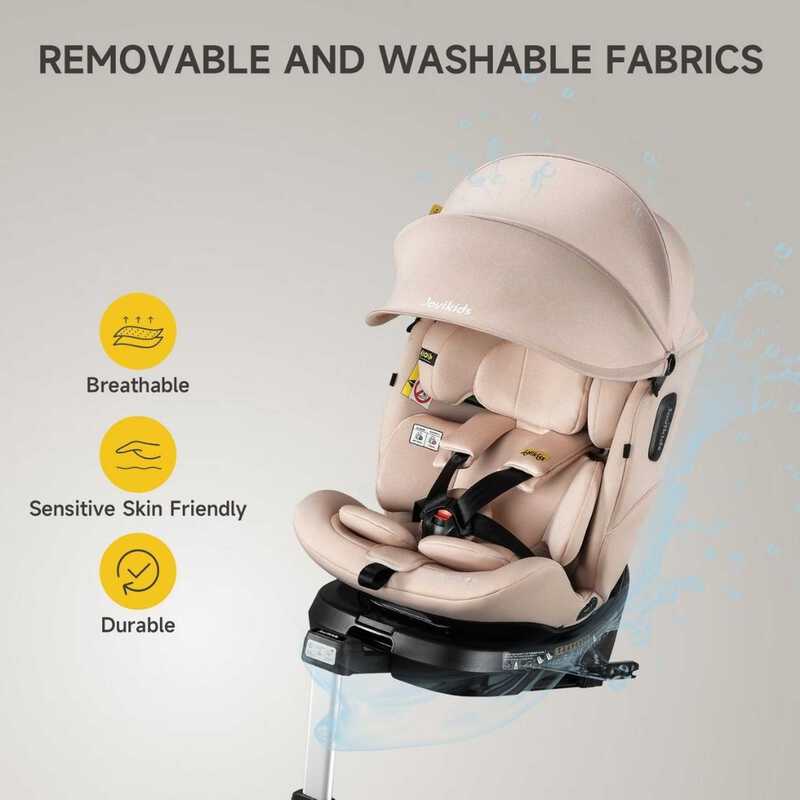 JoviKids Ranger 2 i-Size Car Seat with Leg Extension Cushion - Rosewood