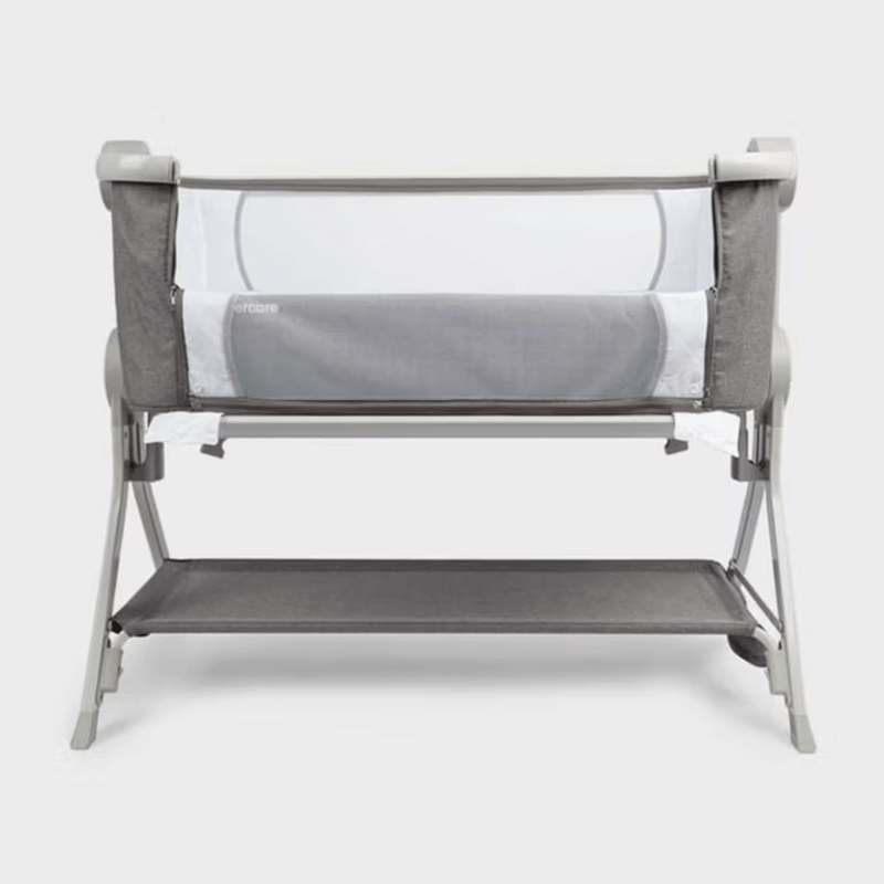 Mothercare Co Sleeper Crib Bedside Baby Standard Folding Portable w/Stand - Grey