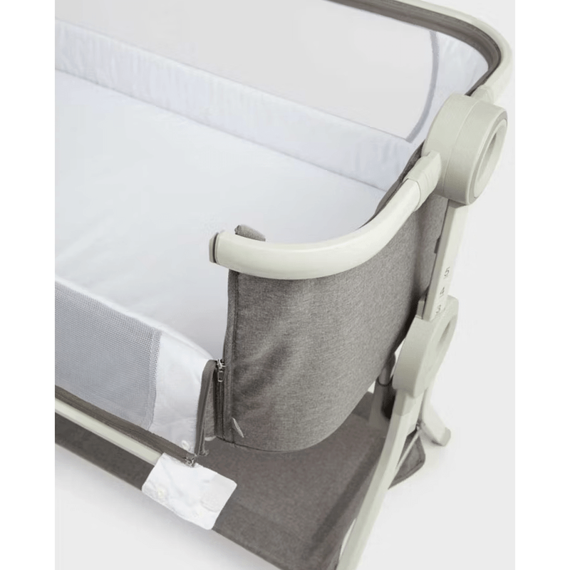 Mothercare Co Sleeper Crib Bedside Baby Standard Folding Portable w/Stand - Grey