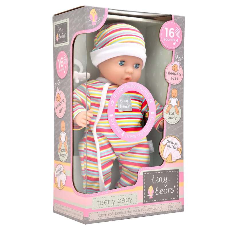Tiny Tears Baby Doll 12'' Teeny with 16 Sounds