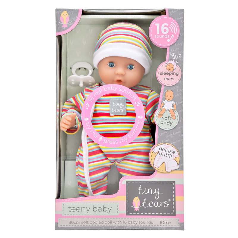 Tiny Tears Baby Doll 12'' Teeny with 16 Sounds