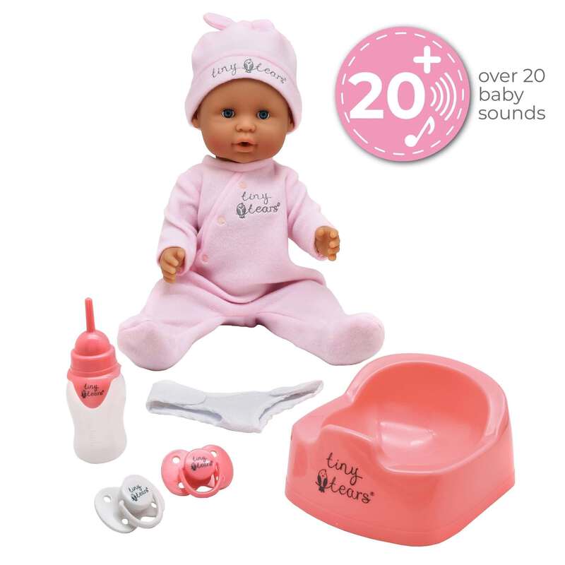 Tiny Tears Baby Deluxe – Interactive Doll with 20 Baby Sounds