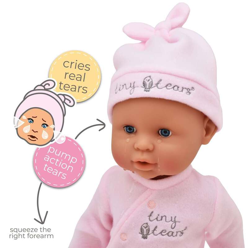 Tiny Tears Baby Deluxe – Interactive Doll with 20 Baby Sounds