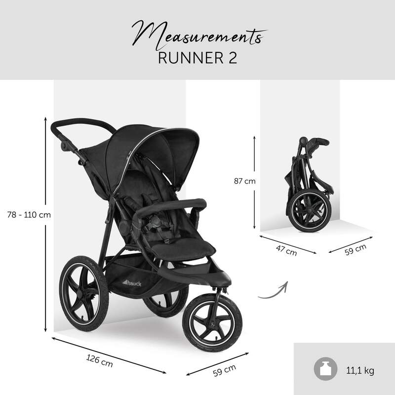 Hauck Runner 2 All Terrain Pushchair Black