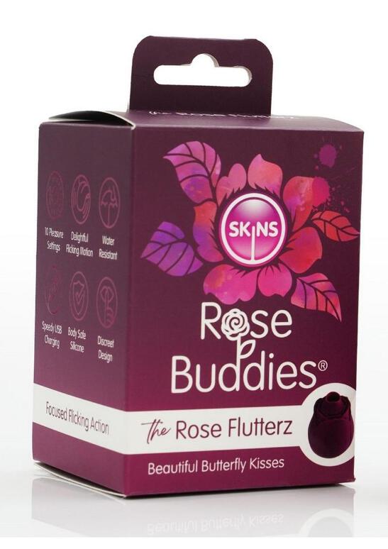 Skins Rose Buddies Rose Flutterz Rechargeable Silicone Clitoral Vibrator |  eBay