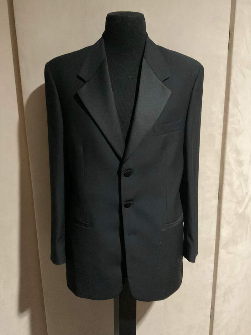 Men\'s Rick Pallack Italian Silk Tux Shoe RICK PALLACK TUXEDO FORMAL DINNER JACKET / BLACK SILK / 40  main image 4