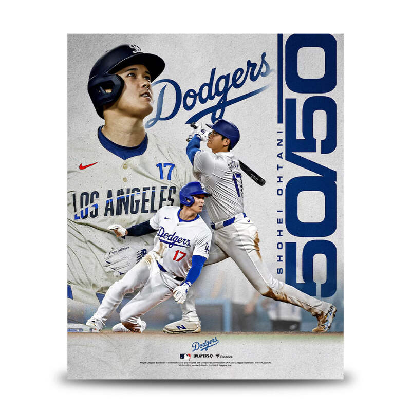 Shohei Ohtani 50-50 Season Record Los Angeles Dodgers 8x10