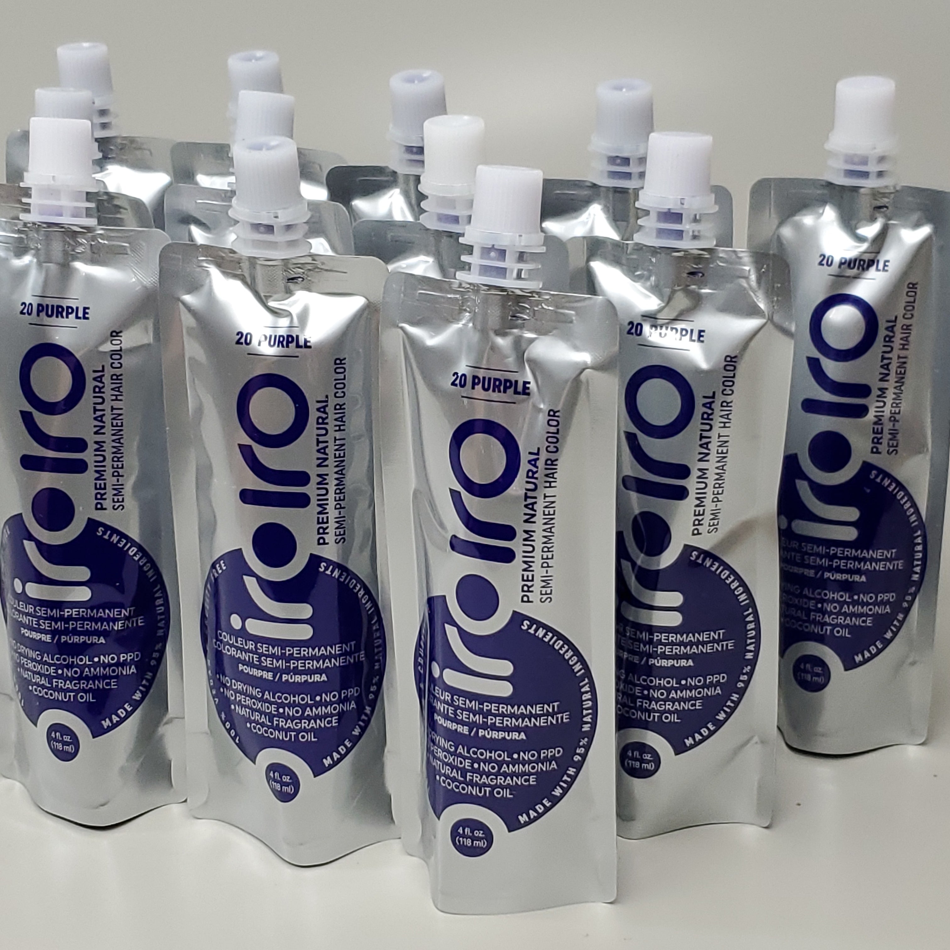 IROIRO 12 PK! Premium Natural 20-Purple Semi Permanent Hair Color