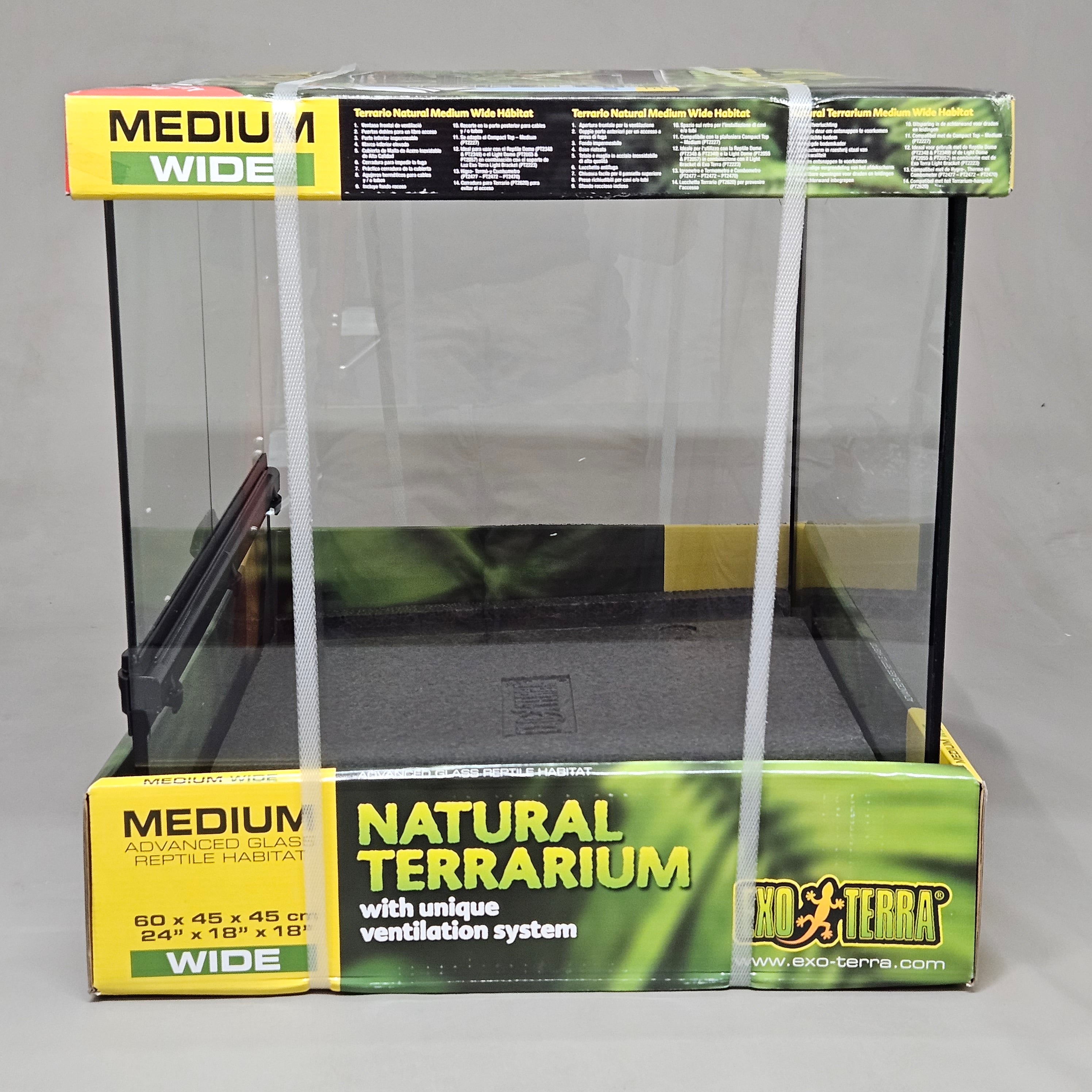 EXO-TERRA Natural Terrarium Reptile Habitat Medium-Wide 24
