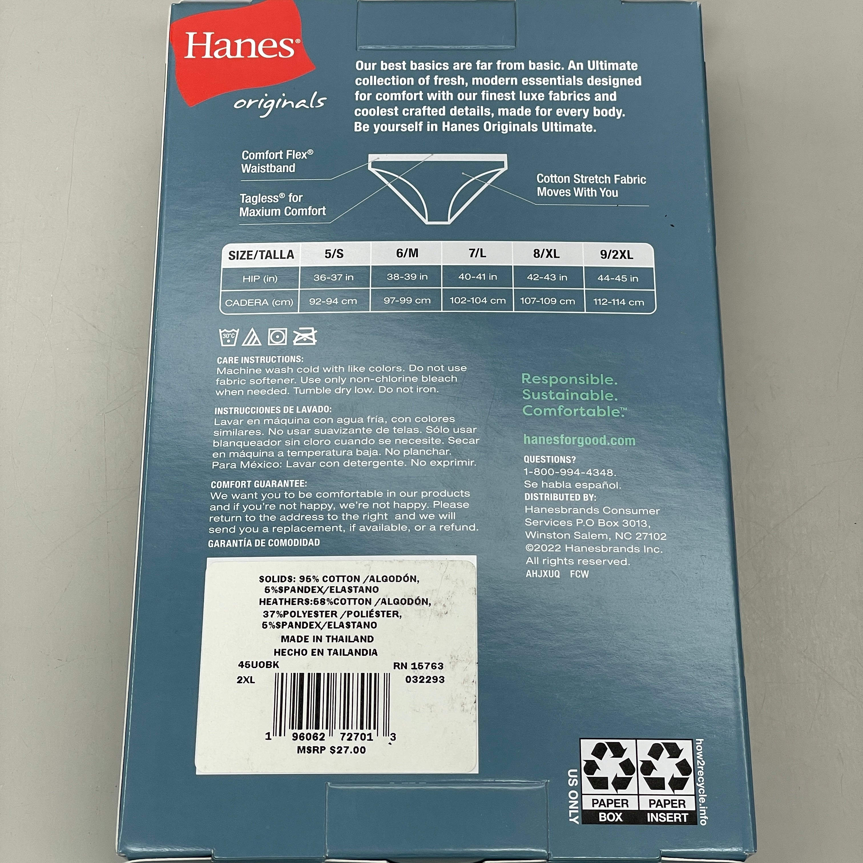HANES 3 PACK!! Originals Women's Breathable Cotton Bikini