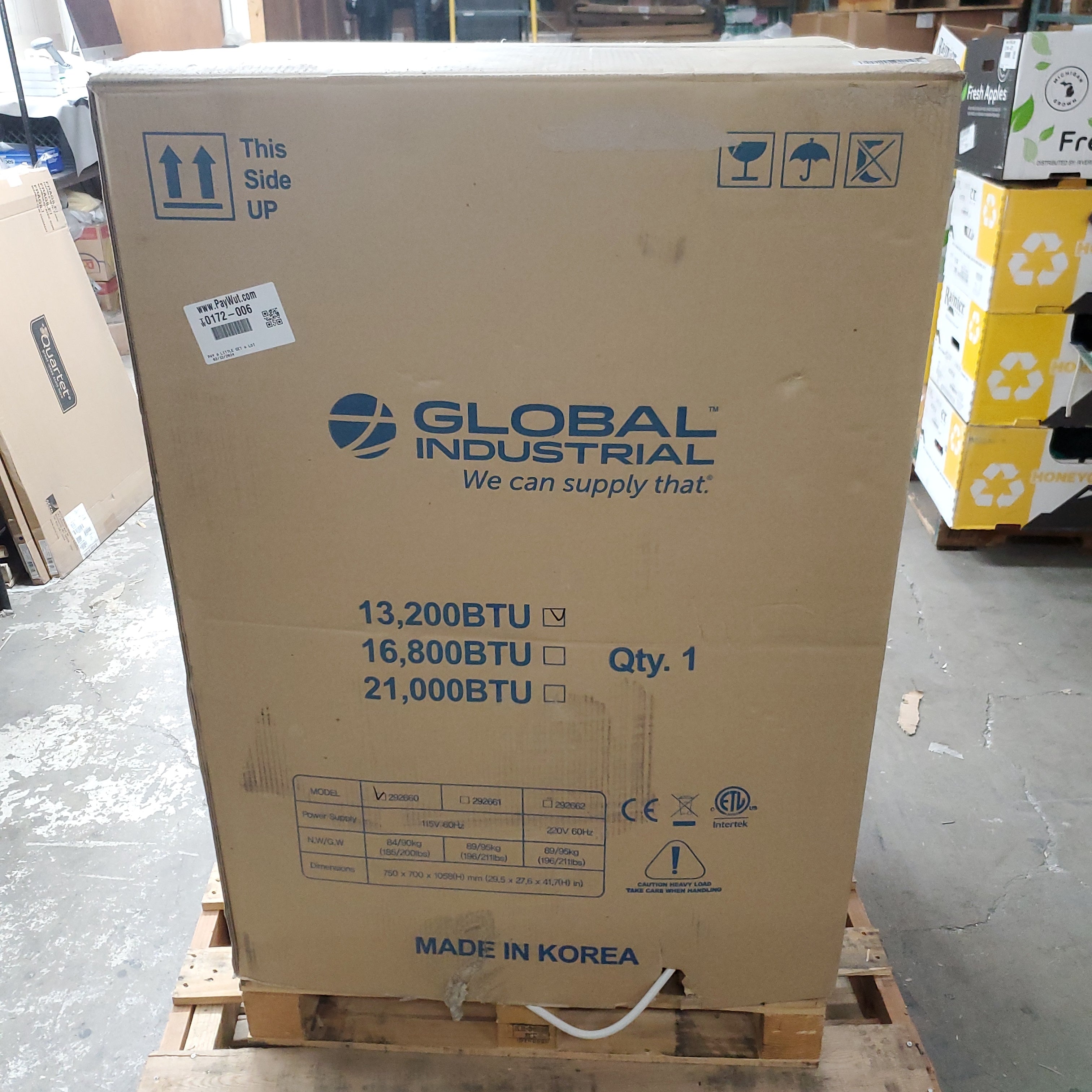 GLOBAL INDUSTRIAL Portable Air Conditioner W/ Cold Air